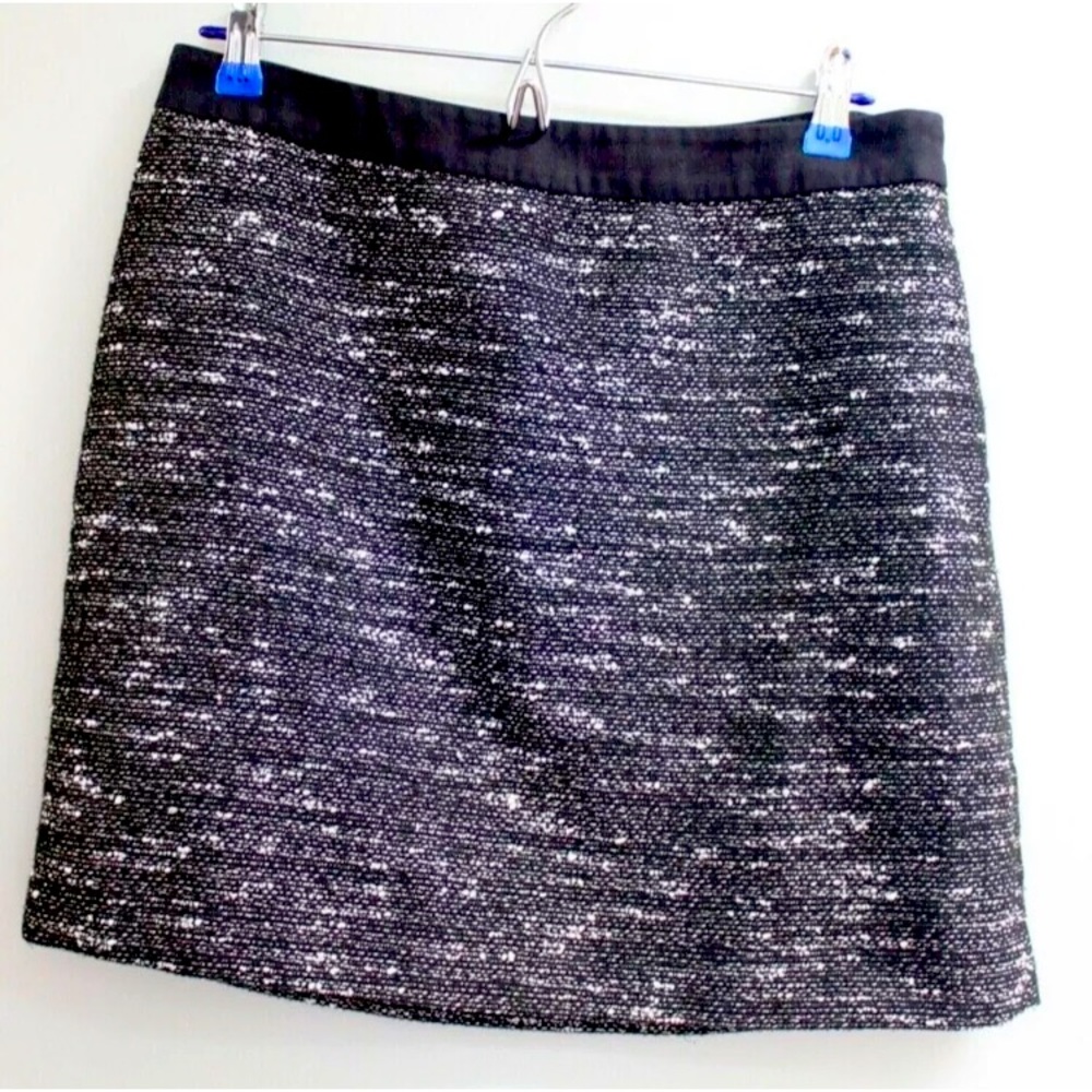 Banana Republic Black Tweed Mini Skirt Size 6
